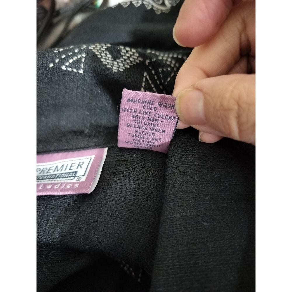 5288)Vtg Premier International M Lagenlook Geo Tribal Button Front Jumper Dress - Picture 8 of 8